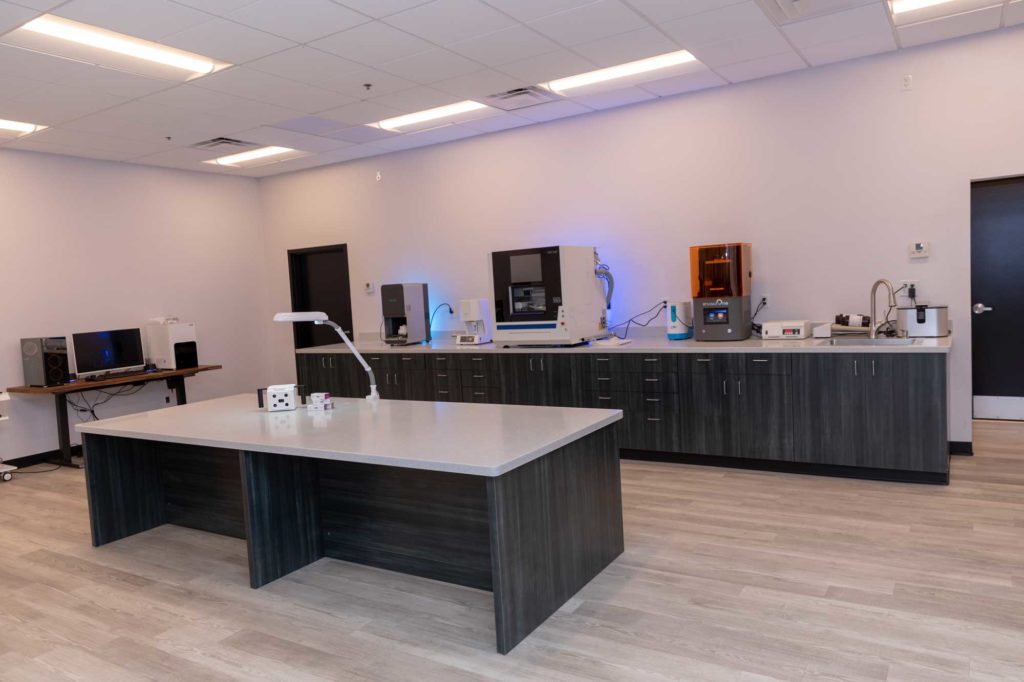 Interior of Smile Now dental lab with advanced technology